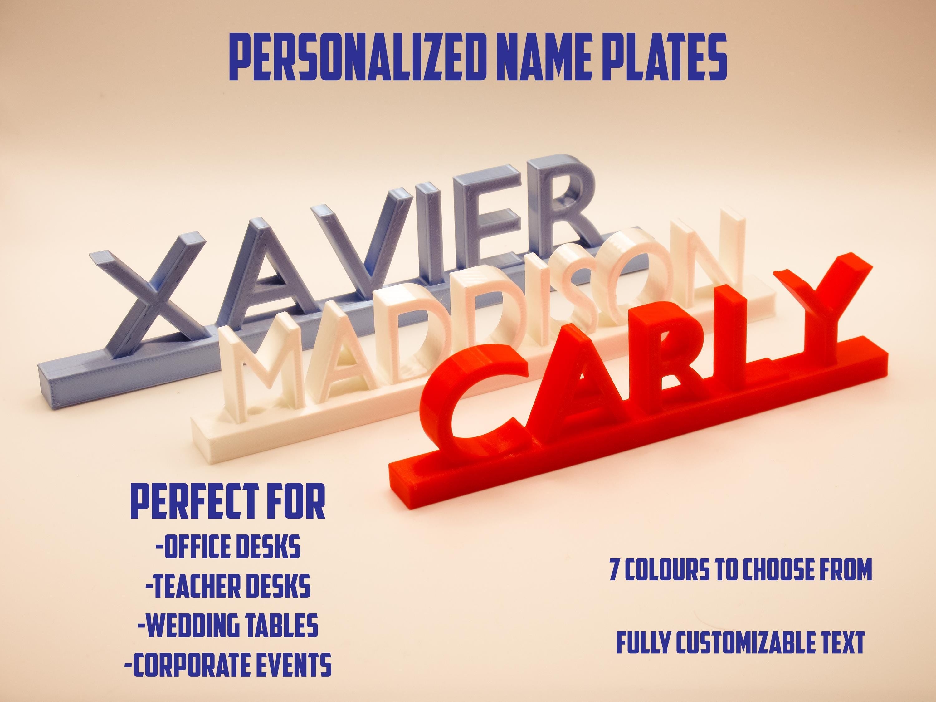 Name plate for desk-cubicle decor for office