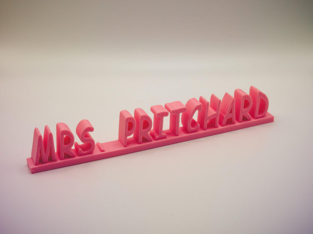 Personalized Office Desk Name Plate: Customizable Cubicle Decor Sign for Professional Workspace