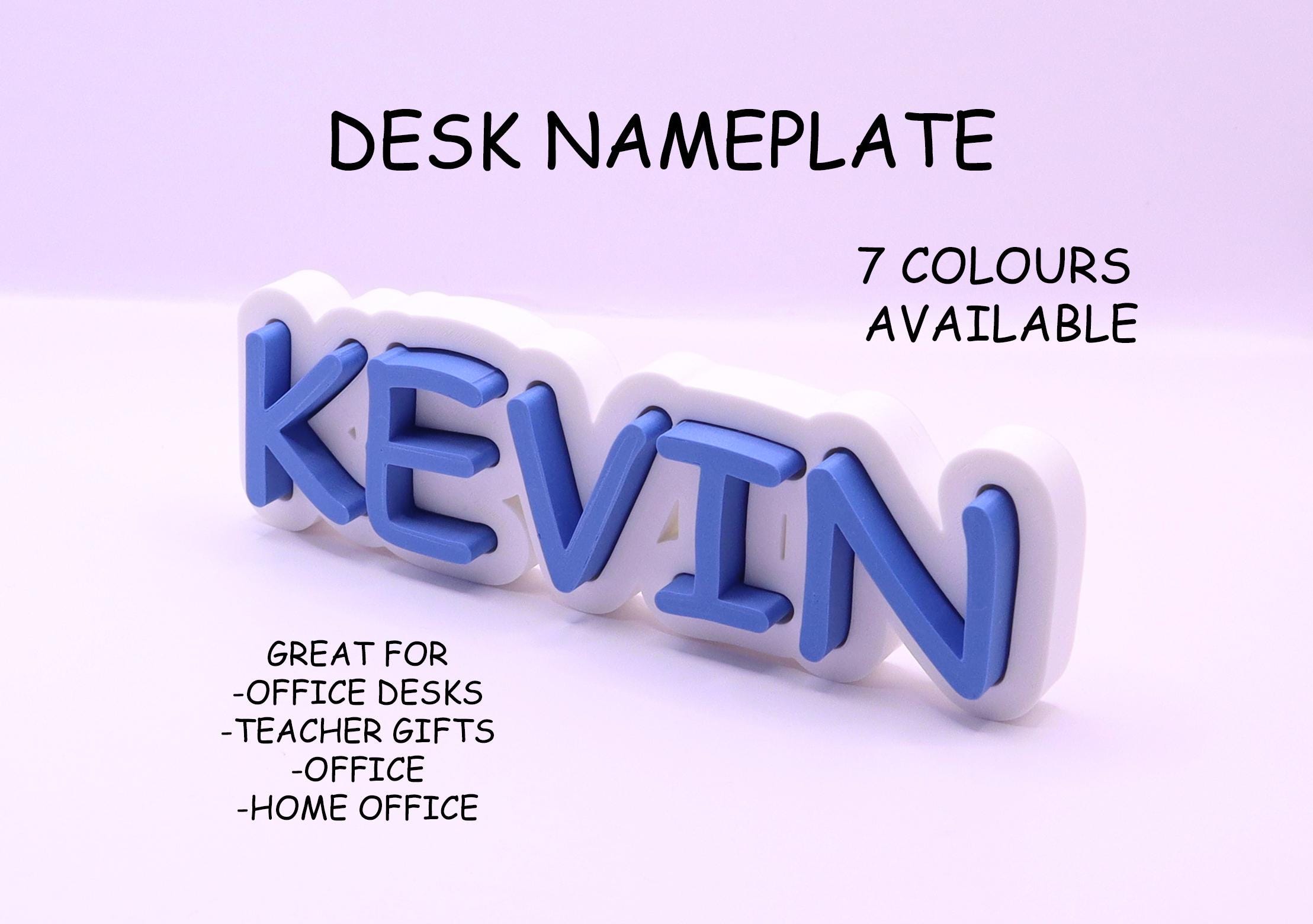 Personalized Desk Name Plate: Office Cubicle Decor, Custom Sign for Professionals, Teachers & Graduates