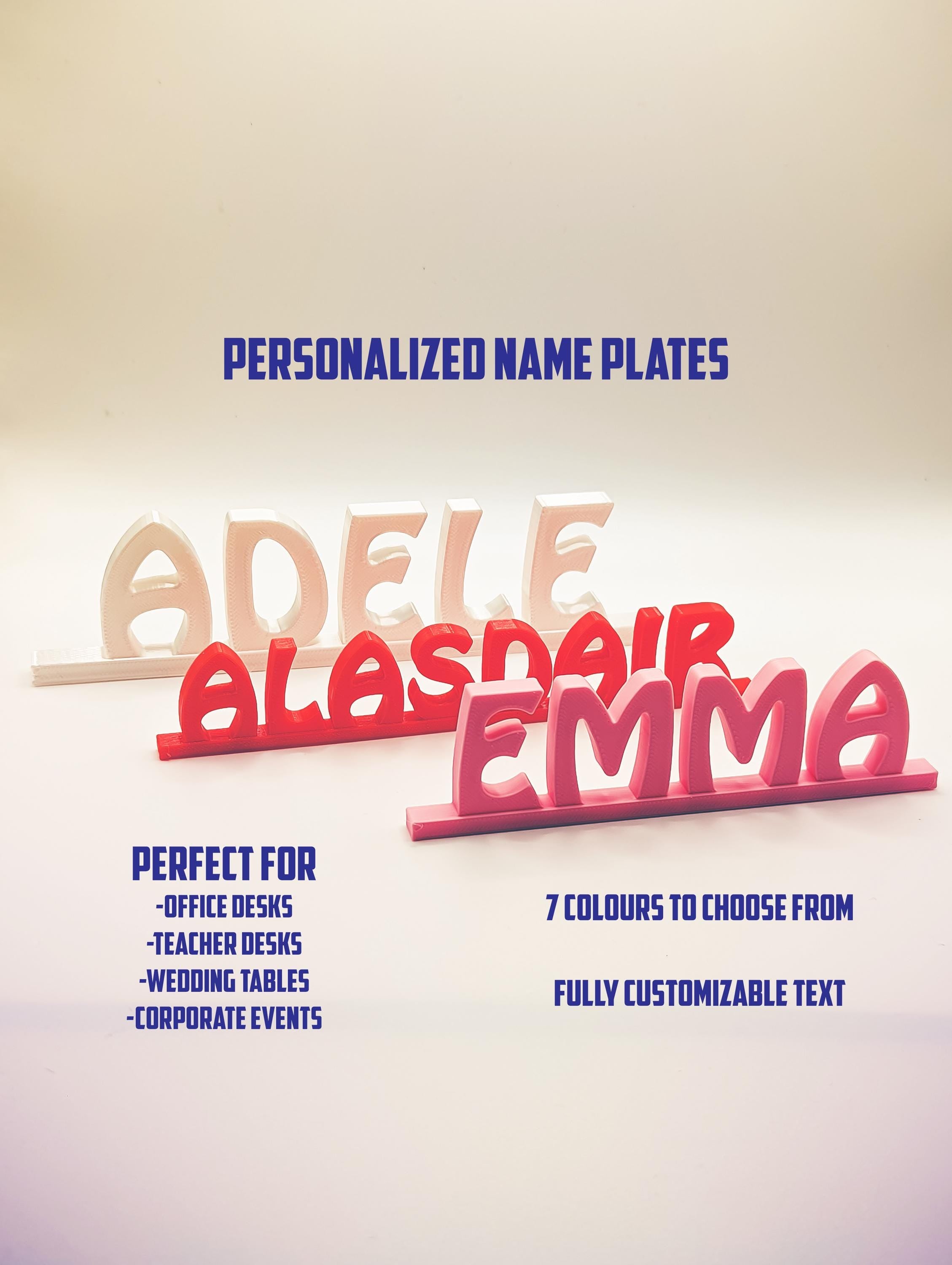 Personalized Desk Name Plate: Elegant Office Cubicle Decor for Professionals & Graduates