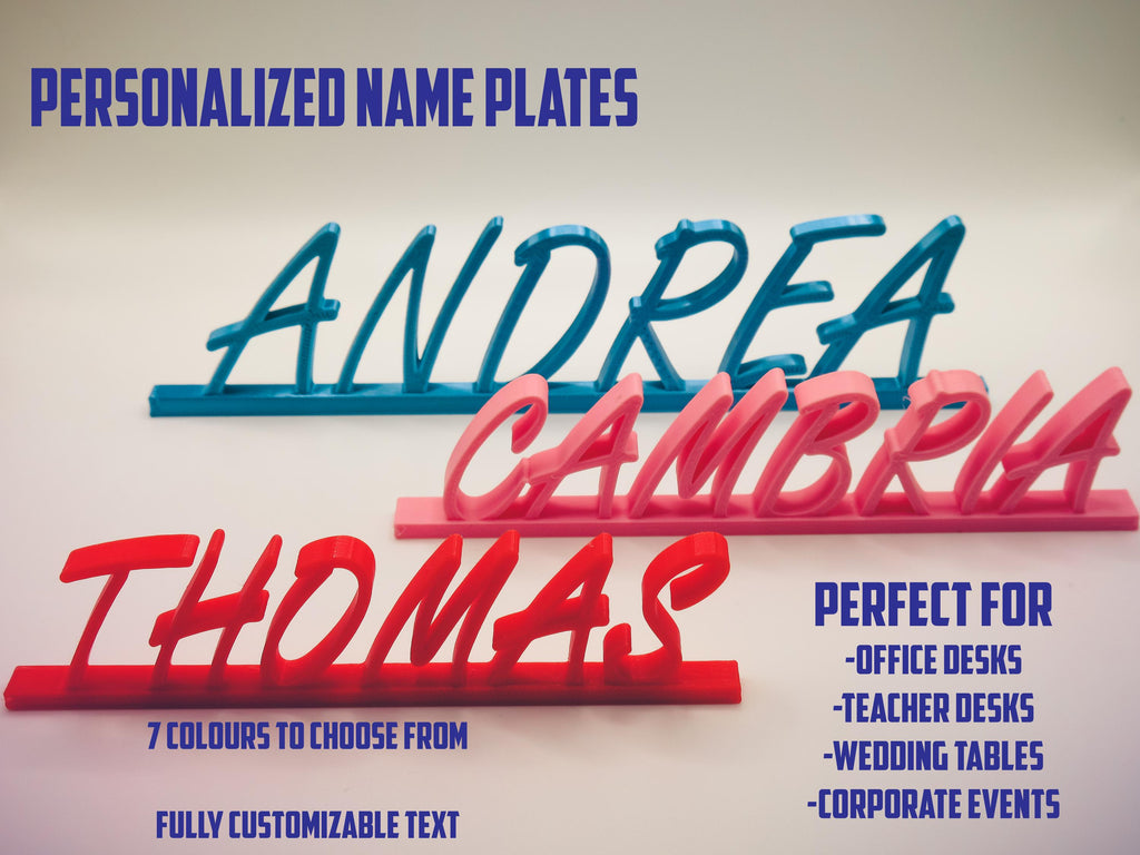 Name plate for desk-cubicle decor for office